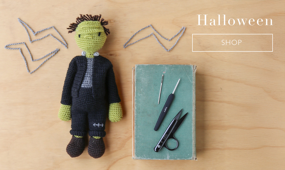 Halloween doll kits crochet frankenstein monster toft